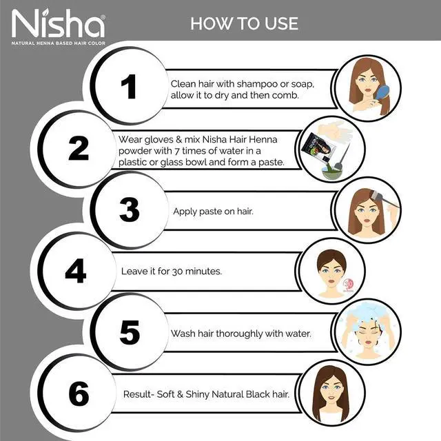 Alt view image 4 of 6 - Nisha Natural Henna Based Hair Color Henna Silky & Shiny Soft Hair 10Gm Each Pack Natural Black (Pack Of 10)