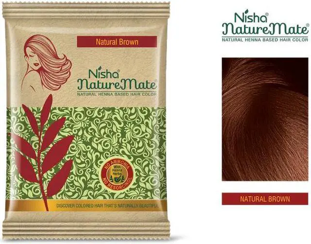 Alt view image 2 of 5 - Nisha Naturemate Natural Henna Based Hair Color With Henna Herbs, 60 Gm Natural Brown