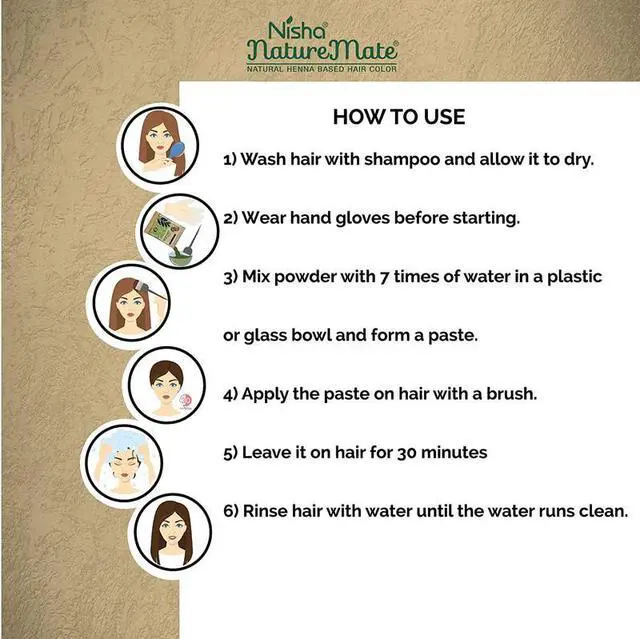 Alt view image 4 of 5 - Nisha Naturemate Natural Henna Based Hair Color With Henna Herbs, 60 Gm Natural Brown