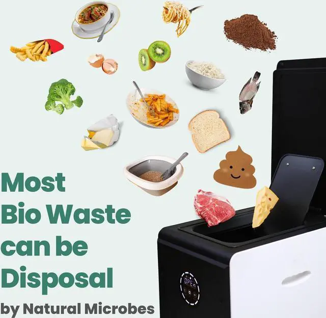 Alt view image 4 of 7 - GEME 19L Electric Composter, World's First Bio Compost Machine, Composter indoor Electric, Food Cycler Turn Waste to Organic Compost, Electric Composter for Kitchen, Kitchen composter real Composting
