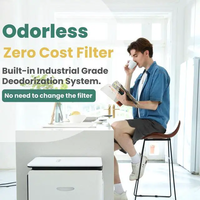 Alt view image 5 of 7 - GEME 19L Electric Composter, World's First Bio Compost Machine, Composter indoor Electric, Food Cycler Turn Waste to Organic Compost, Electric Composter for Kitchen, Kitchen composter real Composting