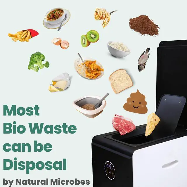 Alt view image 4 of 7 - GEME 19L Electric Composter, Bio Smart Electric Compost Machine, Composter indoor Electric, Turn Waste to Organic Ture Compost, Add Waste Anytime Kitchen composter