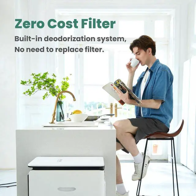 Alt view image 6 of 7 - GEME 19L Electric Composter, Bio Smart Electric Compost Machine, Composter indoor Electric, Turn Waste to Organic Ture Compost, Add Waste Anytime Kitchen composter