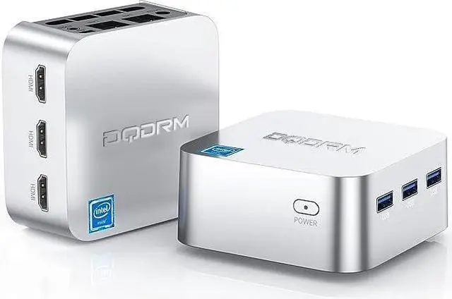 Alt view image 4 of 7 - DQDRM Mini PC Computer Win 11Pro, Intel 12th Gen N5095 (up to 2.9GHz) 16GB LPDDR5 512GB M.2 SSD Desktop Computers, Micro PC Support 4K UHD, Dual Gigabit Ethernet,3 HDMI,2.4G/5G WiFi, BT4.2