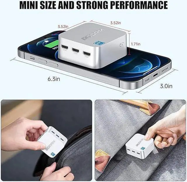 Alt view image 7 of 7 - DQDRM Mini PC Computer Win 11Pro, Intel 12th Gen N5095 (up to 2.9GHz) 16GB LPDDR5 512GB M.2 SSD Desktop Computers, Micro PC Support 4K UHD, Dual Gigabit Ethernet,3 HDMI,2.4G/5G WiFi, BT4.2