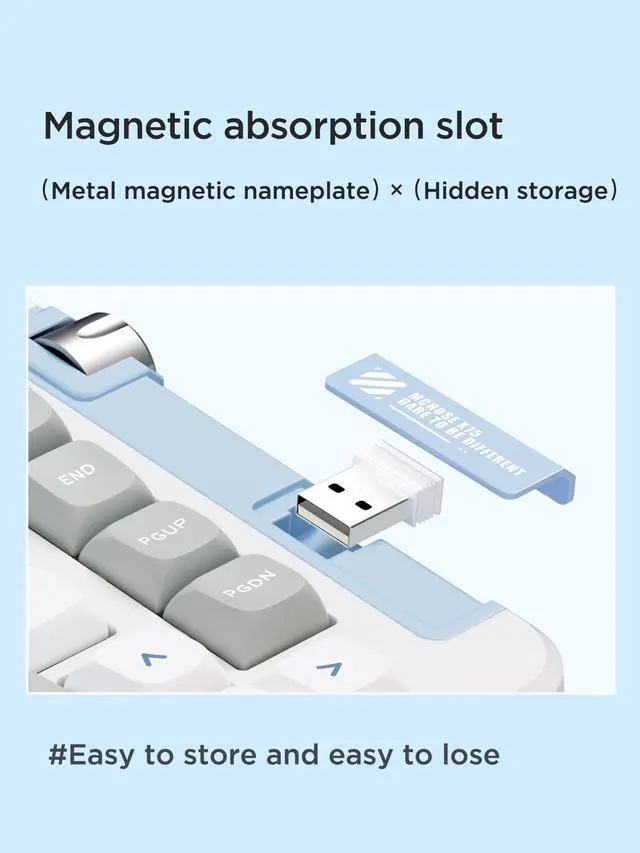 Alt view image 3 of 7 - Mechanical Gaming Keyboard, RGB Backlit Wired Keyboard with Blue Switches & ABS Keycaps, Splash-Proof Function with Ergonomic Design, White BT/ 98 keys 6000mah Battery