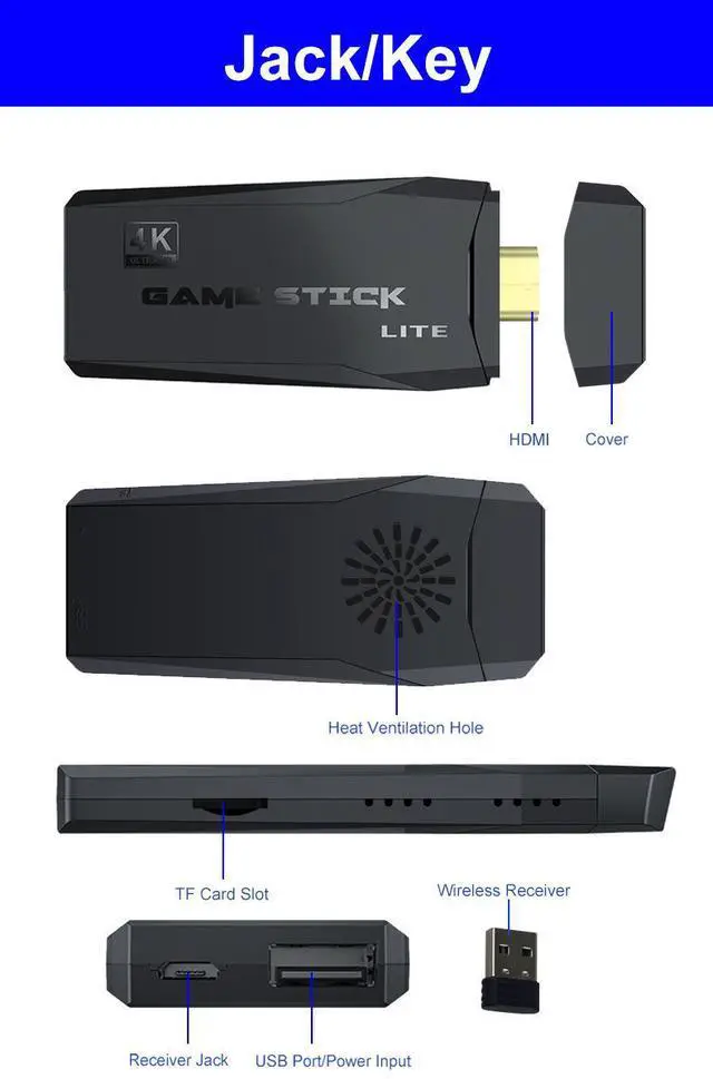 Alt view image 6 of 7 - Retro Arcade M8-4K Wireless Gaming Console: 4K HDMI Mini Home System with 2.4G Tech, Classic Design & TV Compatibility for Vintage Gaming Revival