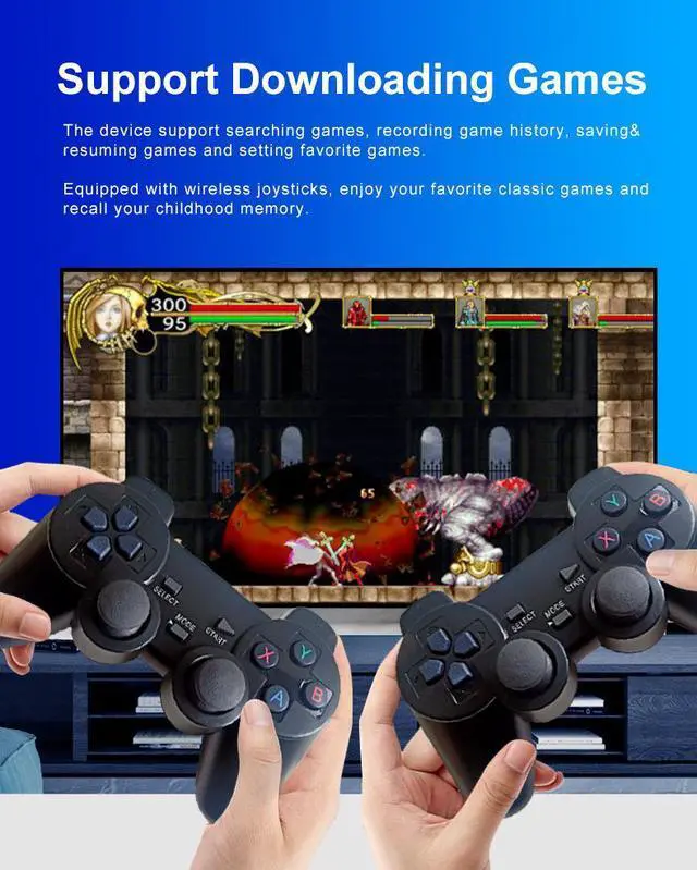 Alt view image 4 of 7 - Retro Arcade M8-4K Wireless Gaming Console: 4K HDMI Mini Home System with 2.4G Tech, Classic Design & TV Compatibility for Vintage Gaming Revival