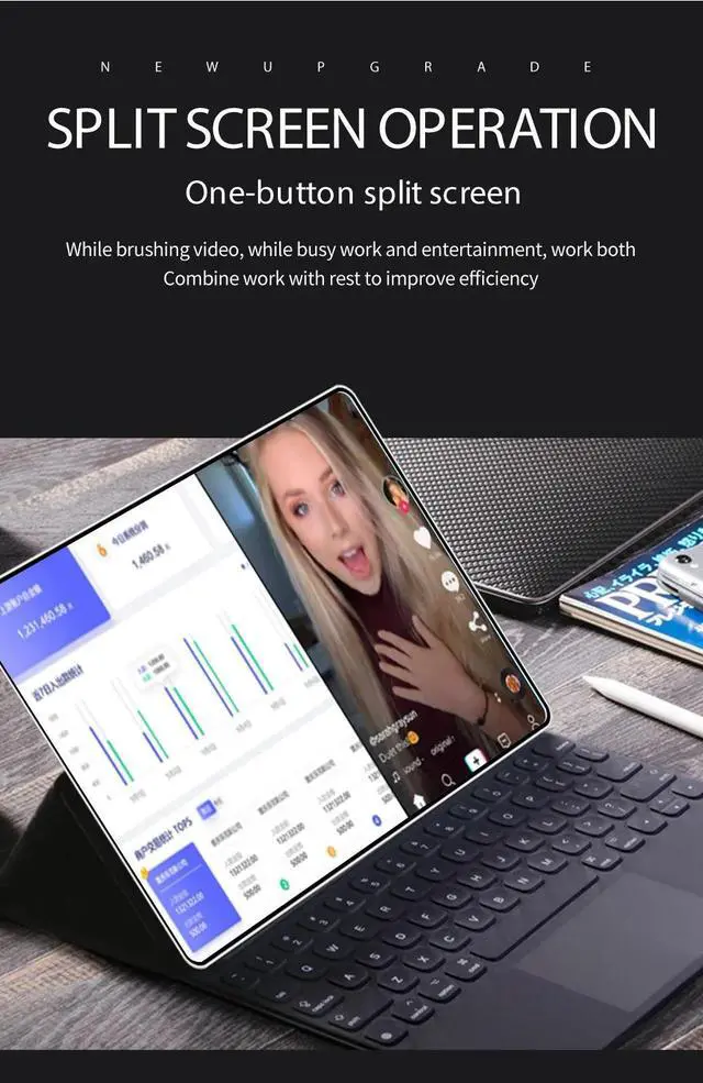 Alt view image 4 of 7 - DQDRM 2025 New Arrival 10 Inch Tablet Android 13.0 Google Play Dual 5G Network GPS Bluetooth WiFi Tablets 16G 1TB