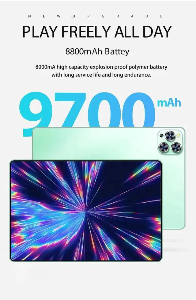 Alt view image 6 of 7 - DQDRM 2025 New Arrival 10 Inch Tablet Android 13.0 Google Play Dual 5G Network GPS Bluetooth WiFi Tablets 16G 1TB