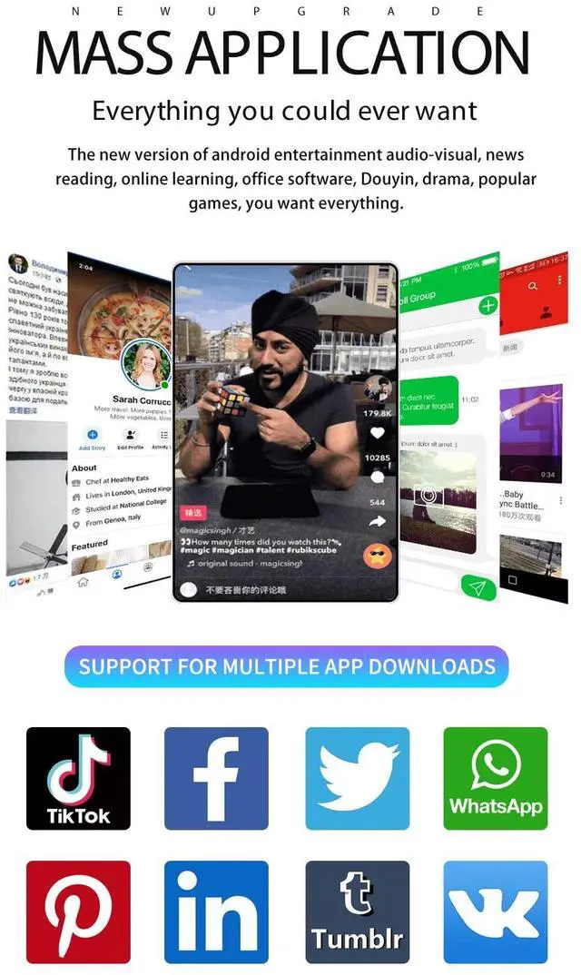 Alt view image 7 of 7 - DQDRM 2025 New Arrival 10 Inch Tablet Android 13.0 Google Play Dual 5G Network GPS Bluetooth WiFi Tablets 16G 1TB