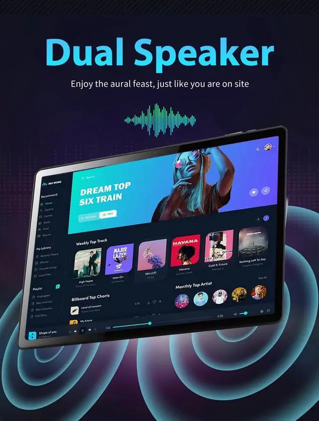 Alt view image 5 of 7 - DQDRM 2025 New Arrival 14 Inch Tablet Android 13.0 Google Play Dual 5G Network GPS Bluetooth WiFi Tablets 20GB RAM 1TB ROM
