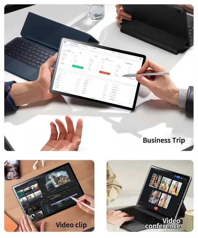 Alt view image 4 of 7 - DQDRM 2025 New Arrival 14 Inch 10 Core Tablet Android 13 Google Play Dual 4G/5G Network GPS Bluetooth WiFi Tablets 20GB RAM 1TB ROM