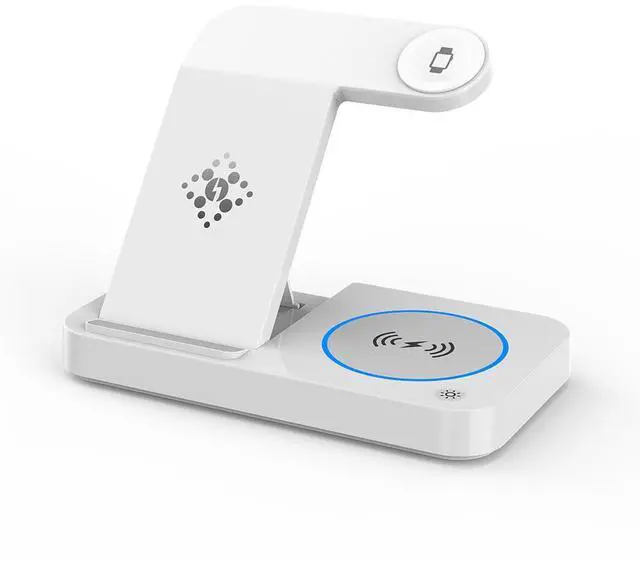 Alt view image 7 of 7 - DQDRM All-in-One Magnetic Wireless Charging Stand: Fast Charge iPhone 16/15 Pro, Apple Watch 8/7 & AirPods Simultaneously