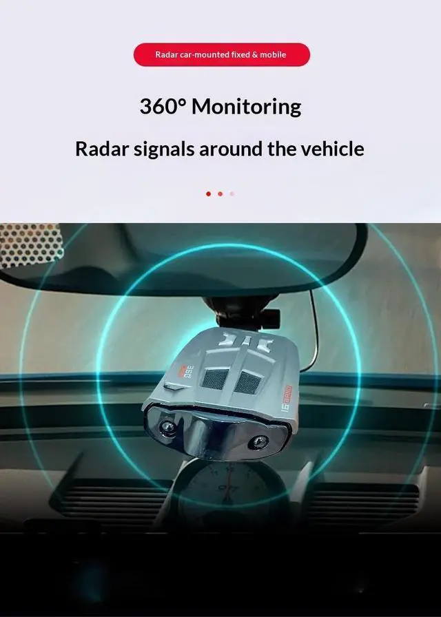 Alt view image 5 of 7 - DQDRM Electronic dog in-vehicle radar speed detection and warning device, speed detection camera, in-vehicle mobile speed detection radar, in-vehicle laser radar speed detector