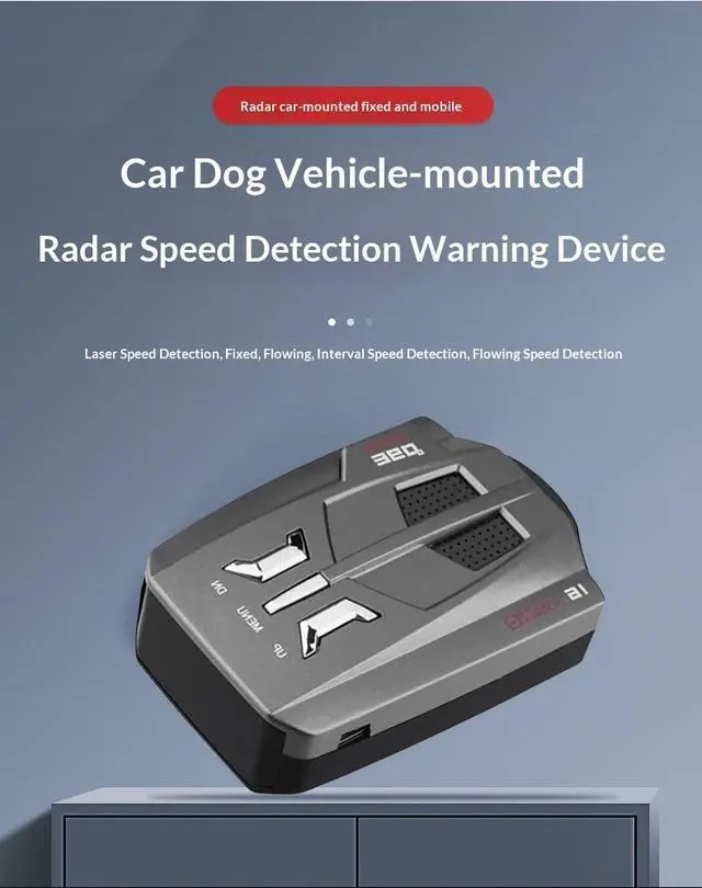Alt view image 6 of 7 - DQDRM Electronic dog in-vehicle radar speed detection and warning device, speed detection camera, in-vehicle mobile speed detection radar, in-vehicle laser radar speed detector