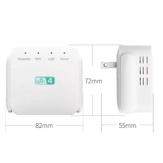 Alt view image 3 of 7 - 300M Wireless Repeater, 2.4G Wireless Signal Extender, Amplifier for WiFi Signals