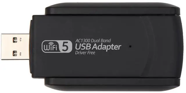 Alt view image 2 of 7 - DQDRM Dual-band 1300M driver-free USB WiFi network card, 2.4G and 5.8G high-speed dual-band gigabit wireless network card