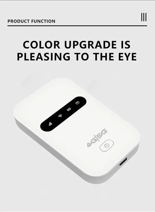 Alt view image 4 of 7 - 4G portable WiFi, mobile MIFI, portable wireless router with SIM card slot