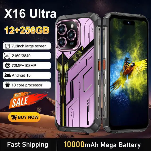 Main image of DQDRM rugged triple-security mobile phone S26 Ultra with a large battery, resistant to water and drops, featuring NFC and night vision function. 16GB + 1TB. Snapdragon 8 Elite (10-core), Android 15.