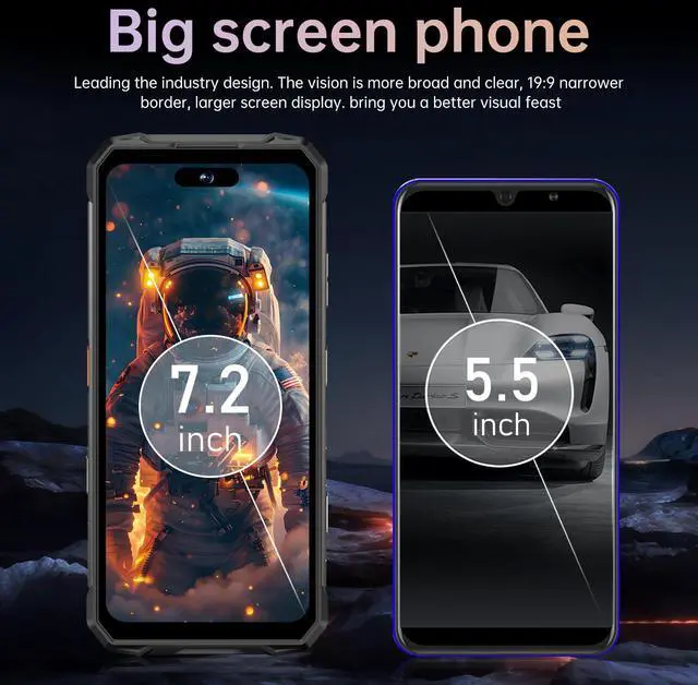 Alt view image 6 of 7 - 6.8 inch 12G 256GB 10 core battery capacity of 10000mA cell phone IP68/IP68K triple protection waterproof technology shockproof and dustproof large battery, supports NFC infrared remote control phone