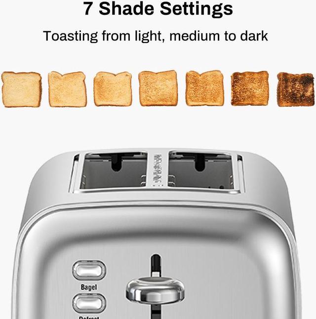 2-Slice Toaster, Brushed Stainless Steel, 7 Settings