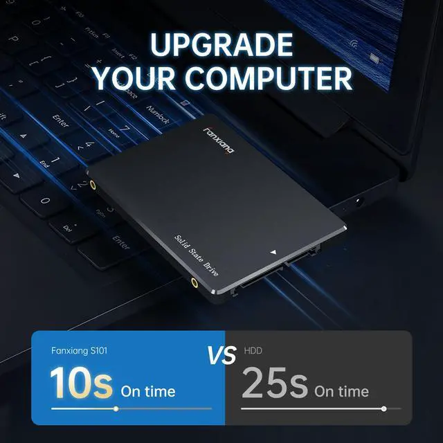 Alt view image 3 of 7 - Fanxiang 128GB SSD SATA III 2.5" Internal Solid State Drive, 3D NAND TLC, Up to 550MB/s, Compatible with laptops and PC Desktops