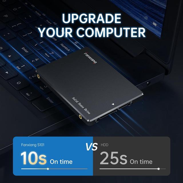 Alt view image 3 of 7 - fanxiang 256GB SSD SATA III 2.5" Internal Solid State Drive , 3D NAND TLC, Up to 550MB/s, Compatible with Laptops and PC Desktops