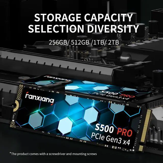 Alt view image 6 of 7 - fanxiang M.2 SSD 512GB 2280 NVMe SSD TLC PCIe 3.0 Internal Solid State Drive, Up to 3200MB/s 320TBW