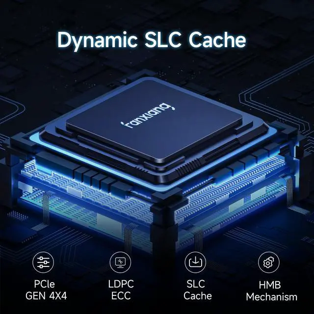 Alt view image 4 of 7 - fanxiang S660 M.2 2280 NVMe SSD 1TB PCIe 4.0 5000MB/s with Heatsink, TLC, Compatible with PS5, Laptop, PC Desktop, 700TBW