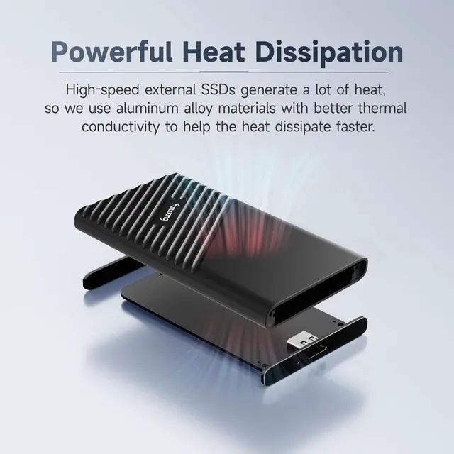 Alt view image 5 of 7 - Fanxiang External SSD 1TB Portable Hard Drive,External Solid State Drive,USB 3.2 Gen2 Type-C SSD Drive for iPhone 15/Pro/PC/Laptops/Creators/Gaming