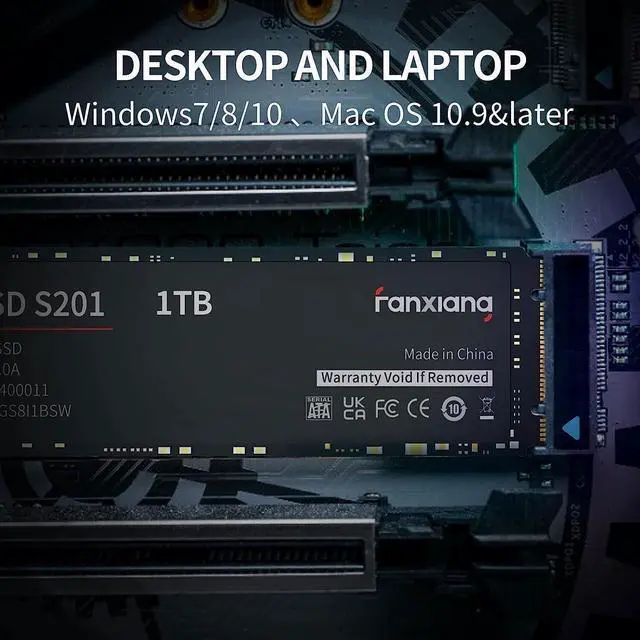 Alt view image 4 of 7 - Fanxiang 512GB SSD M.2 2280 SATA Internal Solid State Drive, NGFF SATA III SSD Drive , Up to 550MB/s 6Gb/s,3D Nand TLC , Compatible with Laptop and PC Desktop