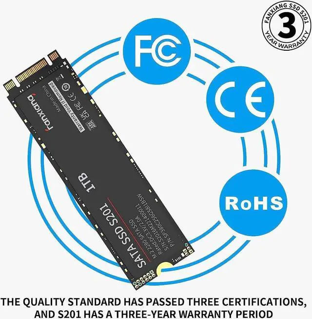 Alt view image 7 of 7 - Fanxiang 512GB SSD M.2 2280 SATA Internal Solid State Drive, NGFF SATA III SSD Drive , Up to 550MB/s 6Gb/s,3D Nand TLC , Compatible with Laptop and PC Desktop