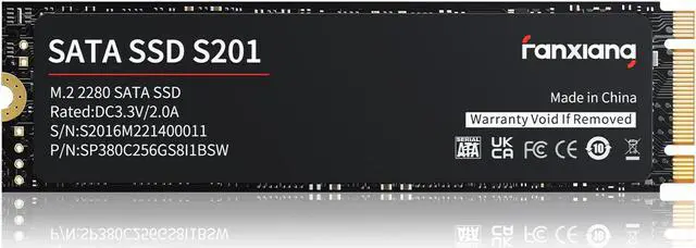 Main image of Fanxiang  M.2 2280 SSD 256GB SATA Internal Solid State Drive, NGFF SATA III SSD Drive , Up to 550MB/s 6Gb/s,3D Nand TLC , Compatible with Laptop and PC Desktop