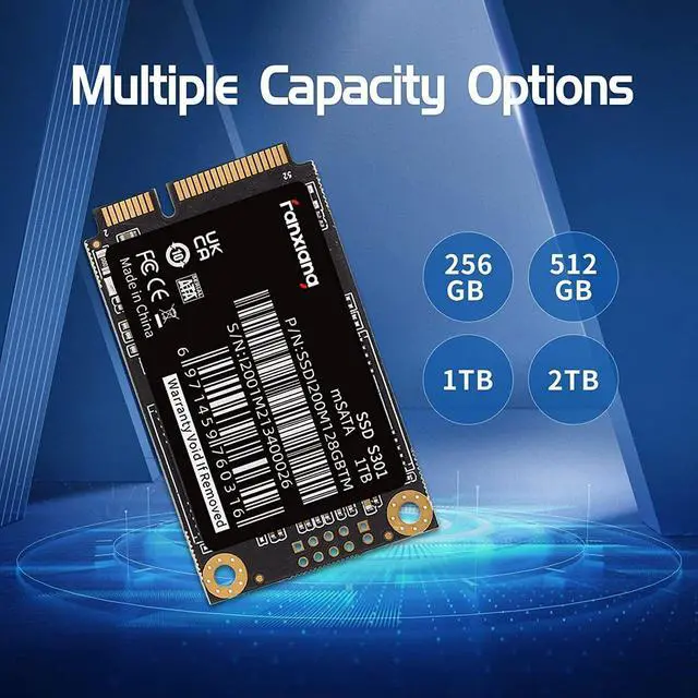 Alt view image 4 of 7 - Fanxiang 256GB mSATA SSD 3D NAND SATA III ,3D NAND TLC Mini SATA III Internal Solid State Drive ,up to 550MB/s 6Gb/s,For PC /Desktop/ Laptop