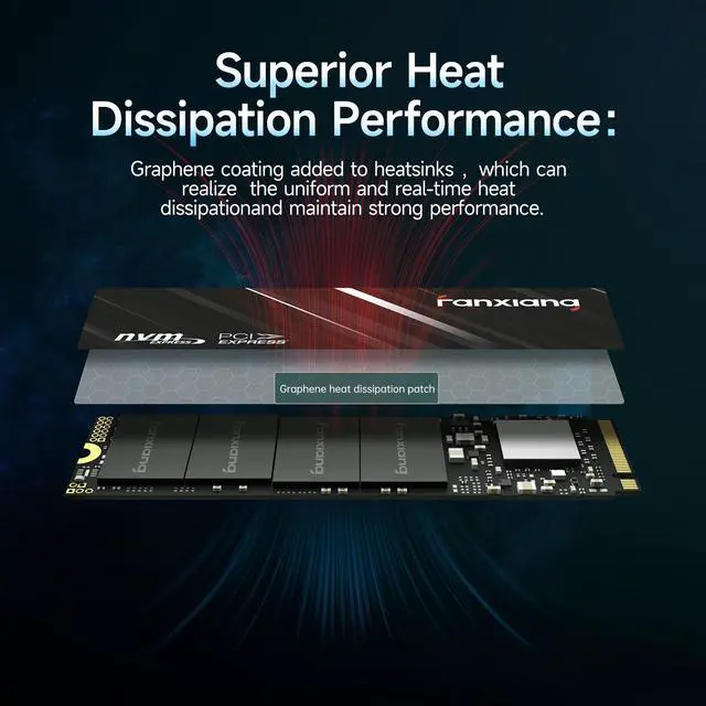 Alt view image 4 of 7 - Fanxiang 4TB NVMe M.2 SSD PCle Gen 3.0x4 SSD Drive, 2280 Internal Solid State Drive, SLC Cache 3D NAND, Up to 3200MB/s for Laptop / PC / Desktops S501Q