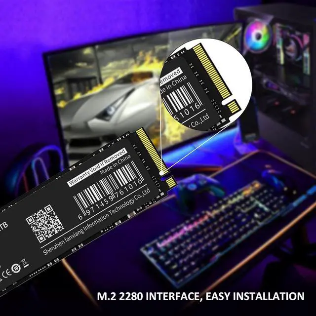 Alt view image 3 of 7 - Fanxiang M.2 2280 SSD 256GB PCIe Gen 3.0 x4 SSD Drive 3D NAND 1.3 B-Key M2 NVMe TLC Internal Solid State Drive , Upgrade Storage for PC/Laptops