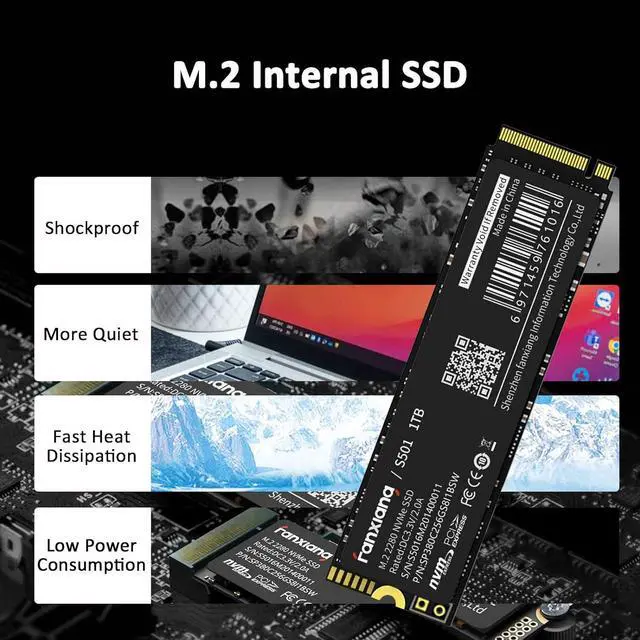 Alt view image 7 of 7 - Fanxiang M.2 2280 SSD 256GB PCIe Gen 3.0 x4 SSD Drive 3D NAND 1.3 B-Key M2 NVMe TLC Internal Solid State Drive , Upgrade Storage for PC/Laptops