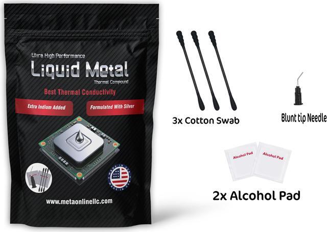 Alt view image 2 of 3 - Liquid Metal Thermal Compound 1.5 Grams - 130W/m'K Conductance - Thermal Grease - Ready to Apply for PS5 - CPU - GPU - Liquid Metal Thermal Paste