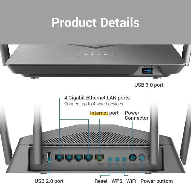Alt view image 10 of 11 - D-Link DIR-2640 IEEE 802.11ac Ethernet Wireless Router DIR2640US