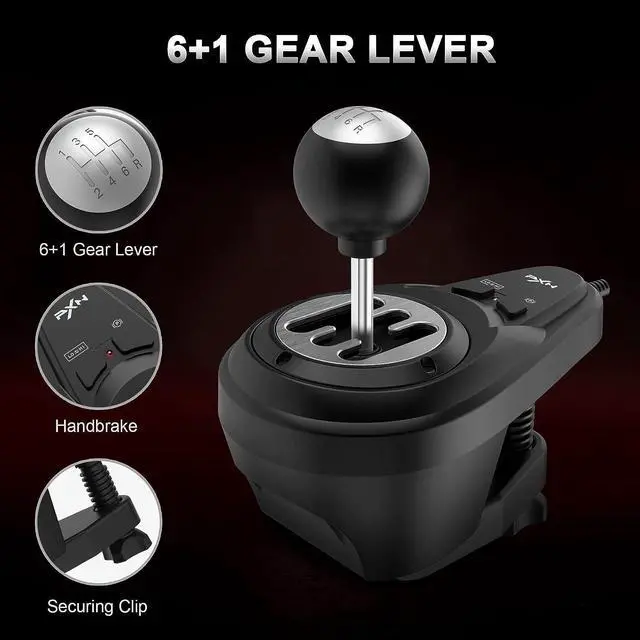 Alt view image 4 of 6 - Force Feedback Steering Wheel,PXN V10 Racing Wheel 270°/900° Rotation with Pedal and Gear Lever for PC,PlayStation 4 Xbox Series X|S, Xbox One