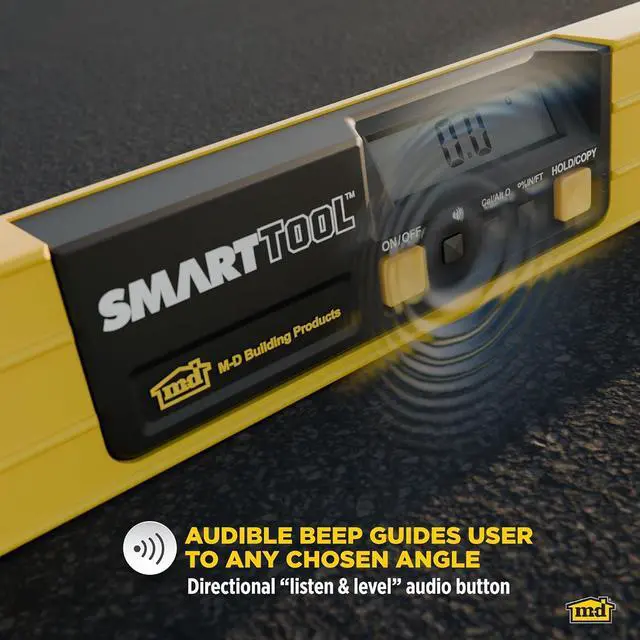 Alt view image 7 of 7 - 92296 SMARTTOOL® 48 Inch Digital Level: Precision Measurement with LCD Screen, Audible Alerts, Water Resistance, High Visibility, and Heavy-Duty Aluminum Frame