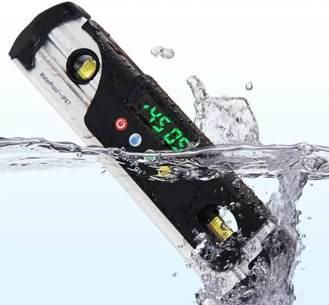 Alt view image 2 of 6 - DWL280PRO Waterproof IP67 Digital Torpedo Level and Protractor, Magnet, LED Bright Display, 9 inch,Black/Silver