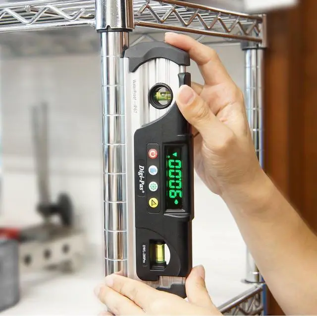 Alt view image 4 of 6 - DWL280PRO Waterproof IP67 Digital Torpedo Level and Protractor, Magnet, LED Bright Display, 9 inch,Black/Silver