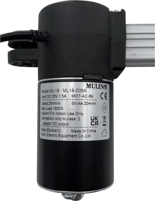 Alt view image 3 of 6 - Power Recliner Mulin Motor ML18-006 006A Kit Replacing ML8-310B Actuator Replacement for Electric Sofa Lift Chairs