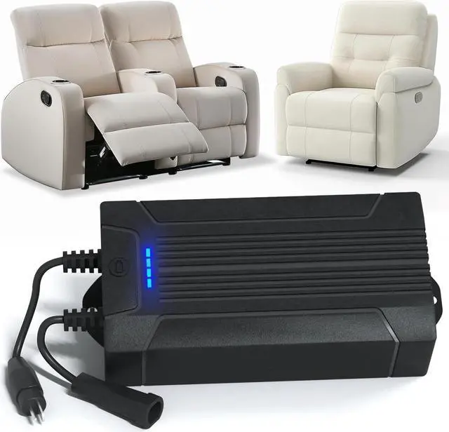 Main image of Battery Pack for Reclining Furniture - Rechargeable Recliner Battery Pack - Universal 2-Pin Power Supply for Electric Recliners, Recliner Chair, Couch, Sofa (2200 mAh)