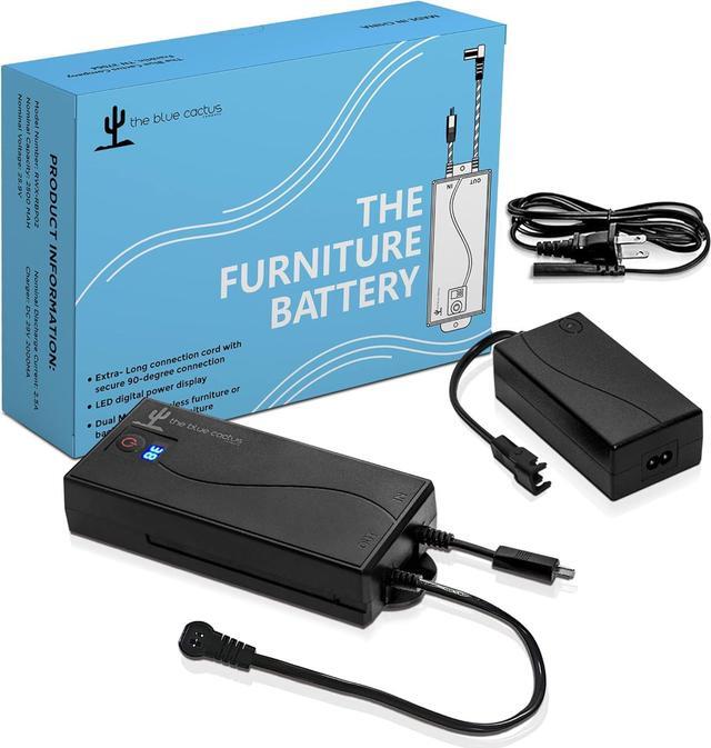 Alt view image 2 of 7 - Company Two Universal Battery Packs for Reclining Furniture with LCD Display - Wireless 2500mAh Rechargeable Battery Packs with One Charger and Power Cord Combo