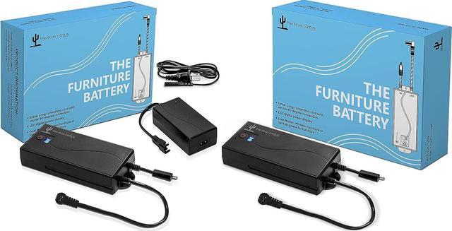 Alt view image 7 of 7 - Company Two Universal Battery Packs for Reclining Furniture with LCD Display - Wireless 2500mAh Rechargeable Battery Packs with One Charger and Power Cord Combo