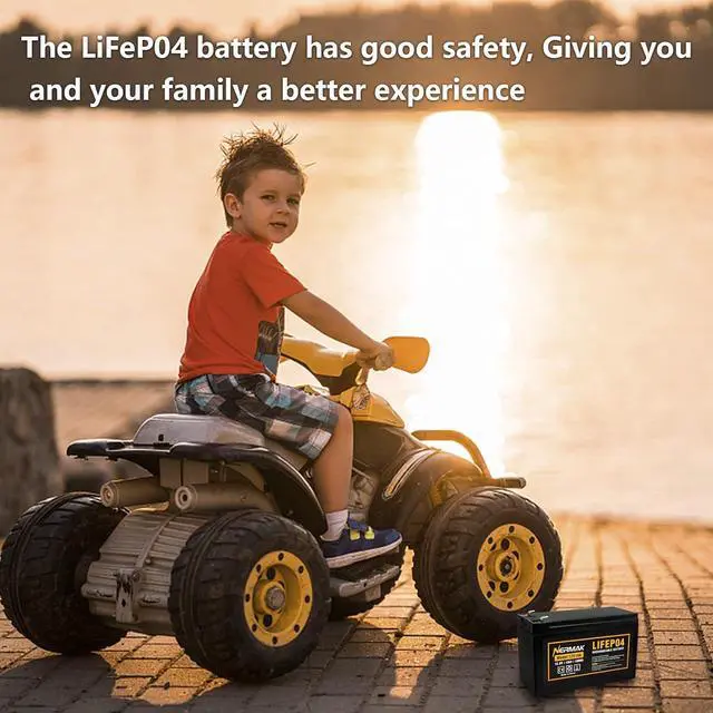 Alt view image 5 of 7 - 2 Pack 12V 10Ah Lithium Ion LiFePO4 Deep Cycle Battery, 2000+ Cycles Rechargeable Battery for Solar/Wind Power, UPS, Scooters, Lighting, Power Wheels, Fish Finder Built-in 10A BMS