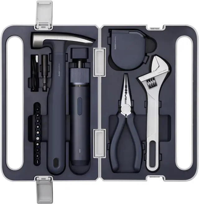 Main image of Electric Screwdriver Tool Set, High-end Tool Kit, Outstanding Appearance, Compact & Portable, Minimalism Design, Hidden Buckle, Safe & Practical, High-end Tools Kit for Home Repairs/Daily Use